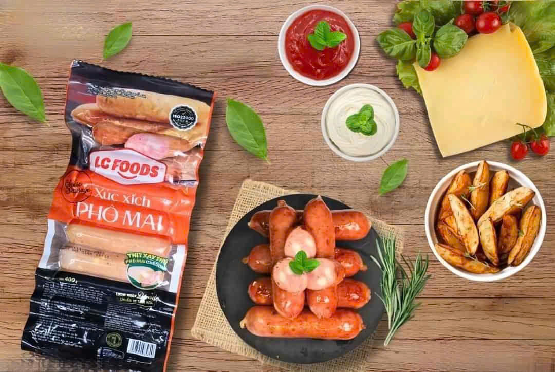 xúc xích phô mai bịch 400g hiệu Lc Foods